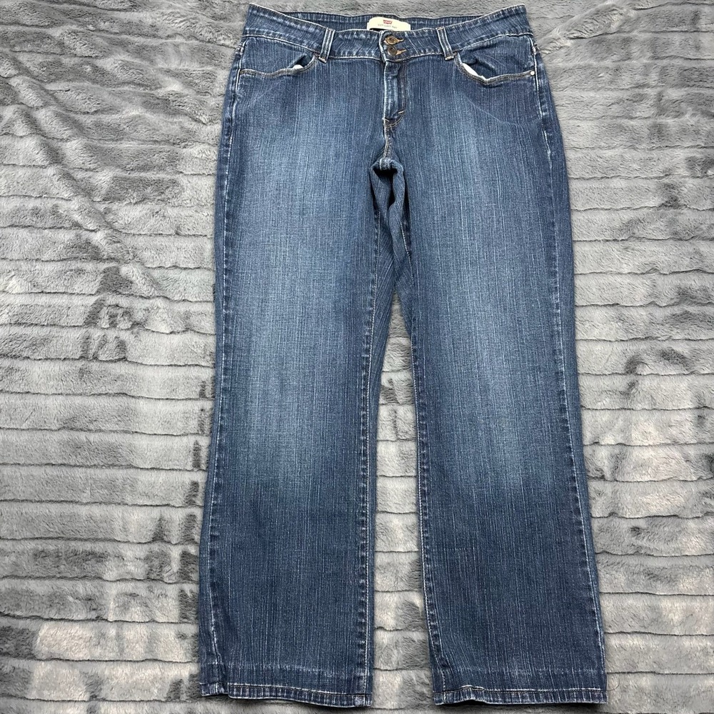 Levis 529 Curvy Bootcut Jeans Womens 32x27.5 Dark Wash Blue Denim Mid Rise